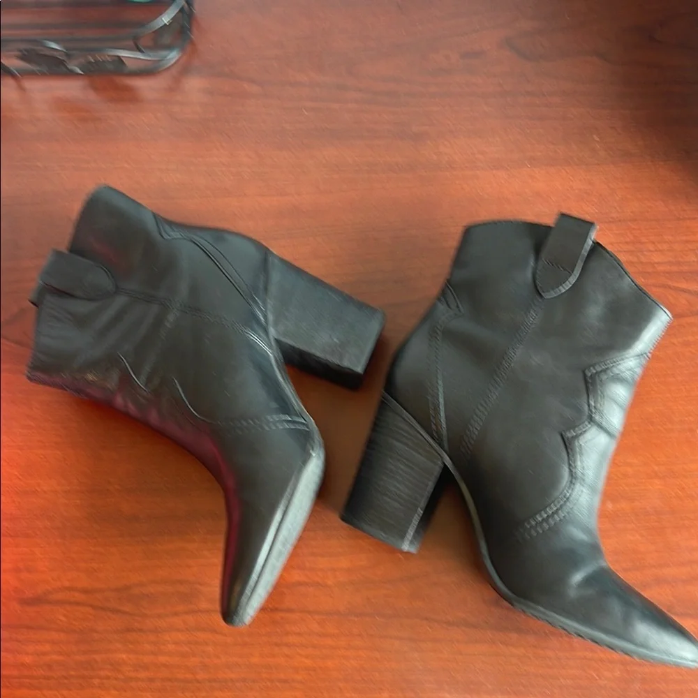 Black Leather Ankle Boots